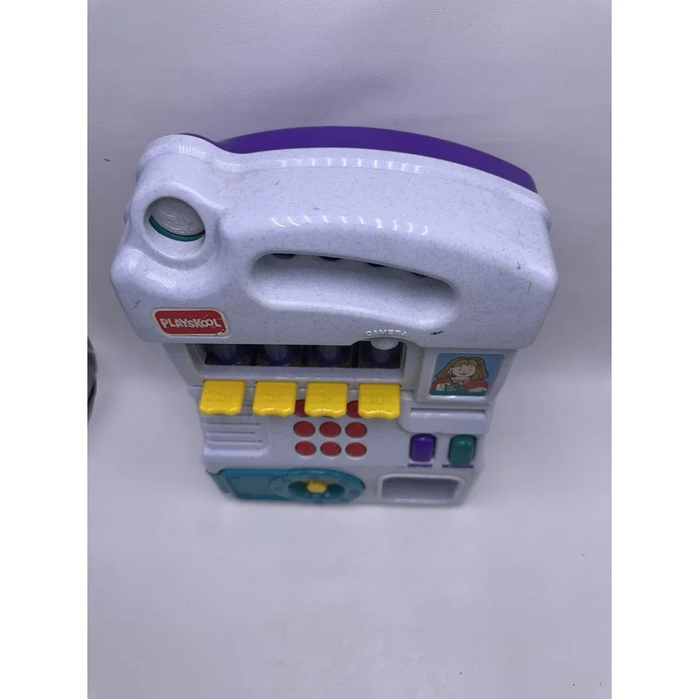 Playskool Bank ATM Toy Saving Sounds Real Coin Sorter Sounds‎ Vintage 1997 Works